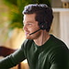 Contact Centre Agent Wearing a Jabra Engage 50 II headset.